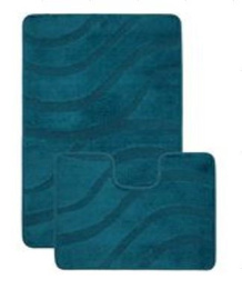 Комплект ковриков напольных для ванной и туалета на латекс. основе Maximus Классик 2пр. 60х100см/60х50см, Ink blue/чернильно-син Confetti  569