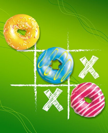 Тетрадь 200 листов (4х50л) Пончики, на кольцах, 4 цвета С0800-35