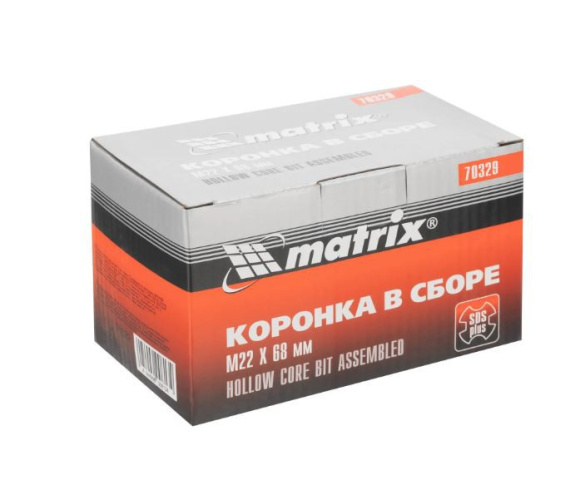 Коронка SDS+ М22х68мм, буровая Matrix 70329