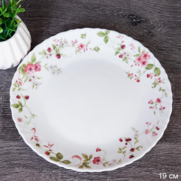 Тарелка стеклокерамическая мелкая 190мм Поляна White Lily LHP-75 (7348)/730322