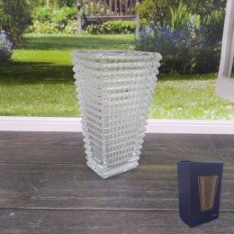 Ваза для цветов стеклянная пирамида h-18см Радужный Дом РД20204