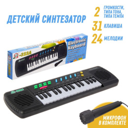 Синтезатор 31 клавиша Музыкальная феерия, микрофон, в коробке 2534115