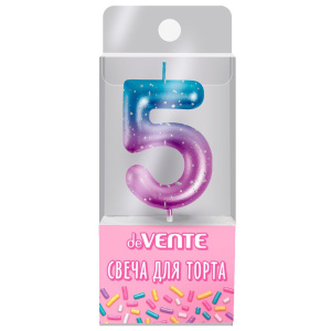 Свеча-цифра 5 Devente Degrade 9060504