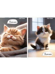 Блокнот А7  48 листов Котик дома-1 Б48-4704