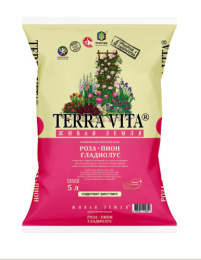 Грунт для роз, пионов, гладиолусов  5л Живая земля Terra Vita