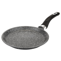 Блинница алюминиевая литая с антиприг. мраморным покрытием Кристалл d-22см с бакелит. ручкой Традиция ТКР6221И