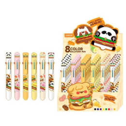 Ручка шариковая автоматическая  8-ми цветная Devente Cute Hamburger 5071404