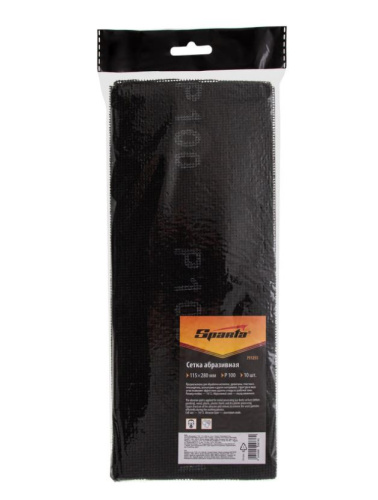 Сетка абразивная набор 10шт. зернистость P100 115х280мм Sparta 751255