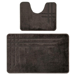 Комплект ковриков напольных для ванной и туалета на латекс. основе Comfort Linea 2пр. 50х 80см/40х50см, 10мм, серый DKTX DTX.CML.7020-2.50/80-GY