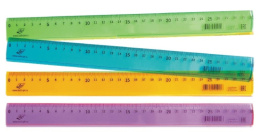 Линейка пластиковая 30см Луч Луна, прозрачная тонированная ассорти 32С 2154-08