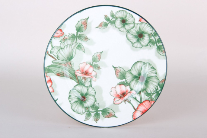 Тарелка фарфоровая мелкая 200мм Азалия Коралл DS24033