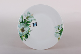 Тарелка фарфоровая мелкая 180мм Camellia Коралл ZX2433-7FP