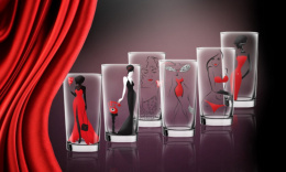 Набор стаканов стеклянных 6шт. 300мл высокие Red line, в п/у Декостек 148-Д