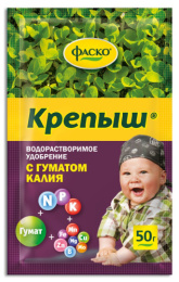 Крепыш для рассады 50г органоминеральное водорастворимое с гуматом калия Фаско