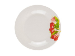 Тарелка фарфоровая мелкая 175мм Вишенки Фокус т7-3115