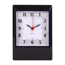 Будильник механический кварцевый 10 х 14см Классика, черный Рубин В10-001
