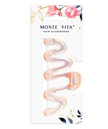 Краб для волос Monte Vita перламутровый розовый, 10,5см 457014