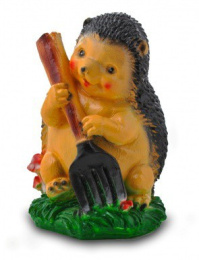 Фигурка садовая гипсовая Еж с вилами 21х30см ГусьДекорЛюкс 4С20