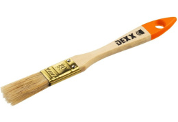 Кисть плоская Практик  20мм, 3/4", натуральная щетина, деревянная ручка Dexx 0100-020