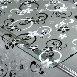 Клеенка столовая силиконовая с печатью Laser 0,6х20м 0,65мм Grace LS-3903D