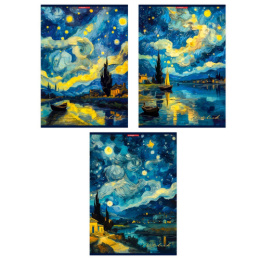 Тетрадь  96 листов А4 линейка Звездный пейзаж 15517/3