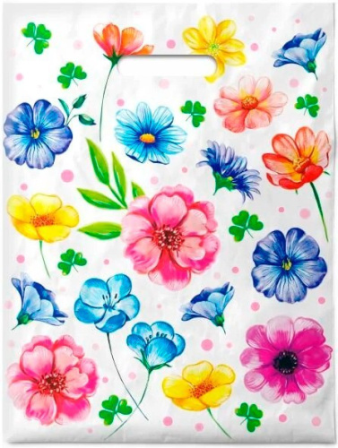 Пакет подарочный ПВД 30х40см 50мкм Ситец ПВ3040СИТ