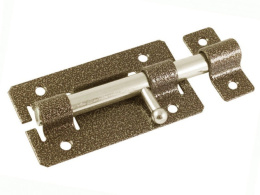 Задвижка дверная ЗД-01 (бронза) (кругл.ригель)Секрет 09-01