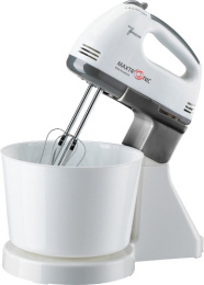 Миксер электрический с чашей 180Вт, 7 скоростей, белый с серым Maxtronic MAX-LY-610B