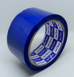 Скотч (клейкая лента) цветной 50мм х 57м х 40мкм синий Klebebander 128