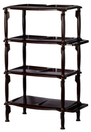 Этажерка четырехсекционная пластиковая для обуви 55,5х31,5х87,5см шоколад Ар-Пласт 18001