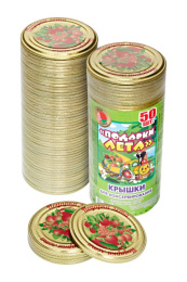 Крышка для консервирования метал. СКО 1-82 с цветным рисунком, толщина металла - 0,18мм, внутр. покрытие - лак Подарки лета