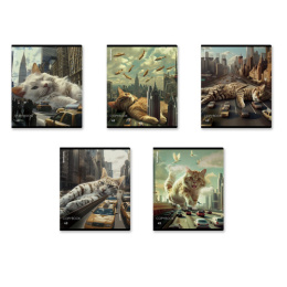 Тетрадь  48 листов ErichKrause Big City Cats Mix-Pack 63317