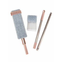 Швабра для пола плоская с насадкой из микрофибры Радужный Дом РД11358