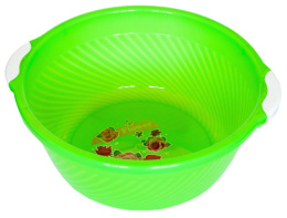 Таз пластиковый круглый  8л с ручками Люкс, цвета в ассортименте Ар-Пласт 03020