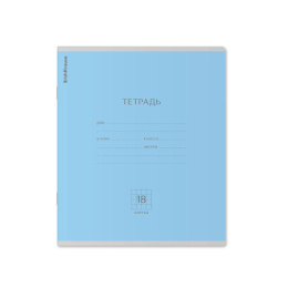 Тетрадь  18 листов клетка ErichKrause Классика, голубая 35282