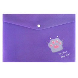 Папка с кнопкой А4 Кошачья лапка 69050