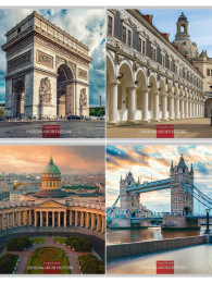 Тетрадь  96 листов перевертыш Виды архитектуры Т96-4891