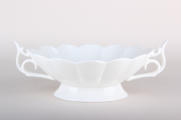 Блюдо фарфоровое на ножке 265х180х75мм, в инд/у Коралл 5843