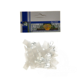 Зажимы для штор пластиковые набор  25шт. без кольца Мирхозторг 2343