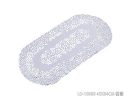 Салфетка виниловая овальная 40х84см, Лейс серебро Grace LO-1008B