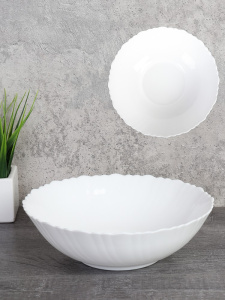 Салатник стеклокерамический 200мм/1,1л Классика, белый ALW80 white/745645