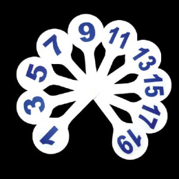 Веер-касса Цифры до 9 облегченные Ц-11