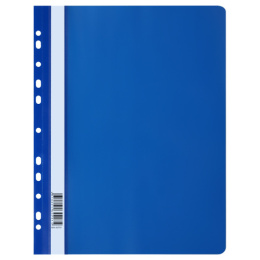 Скоросшиватель пластиковый синий Стамм, с перфорацией 120мкм ММ-30731 355678