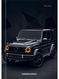 Книжка записная А6  96 листов Черный автомобиль-4, книжный переплет 96-7561