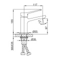 Смеситель для раковины Frap H62-9 F1062-9 Frap 42705