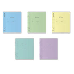 Тетрадь  24 листа клетка ErichKrause Классика Coverpro Fizzy, пластиковая обложка, ассорти 56374