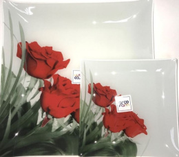 Набор тарелок стеклянных 7шт. мелкие квадратные (1шт.-300х300мм, 6шт.-180х180мм) в п/у Arcofam 1509А