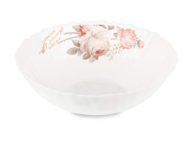 Салатник стеклокерамический 150мм/380мл Розочка Фокус 6916н-сч6