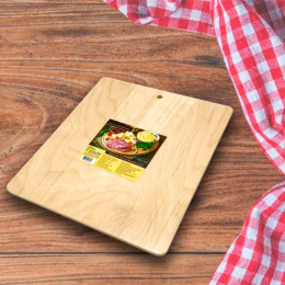 Доска разделочная экошпон без рисунка 300х250х80мм с отверстием ДомВуд Ф03/Д03