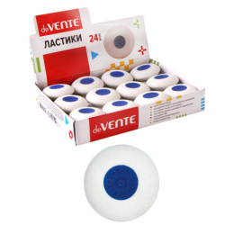 Ластик Devente Core, круглый, с пластиковым держателем, белый 4070800